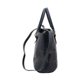 Borsa a tracolla da donna 100% pelle 5566-Blu I Fratelli