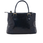 Borsa a tracolla da donna 100% pelle 5566-Blu I Fratelli