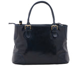 Borsa a tracolla da donna 100% pelle 5566-Blu I Fratelli