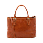 Borsa a tracolla da donna 100% pelle 5566-Cognac I Fratelli