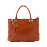 Borsa a tracolla da donna 100% pelle 5566-Cognac I Fratelli