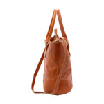 Borsa a tracolla da donna 100% pelle 5566-Cognac I Fratelli