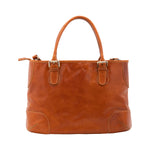 Borsa a tracolla da donna 100% pelle 5566-Cognac I Fratelli