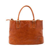 Borsa a tracolla da donna 100% pelle 5566-Cognac I Fratelli