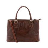Borsa a tracolla da donna 100% pelle 5566-Marrone I Fratelli