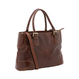 Borsa a tracolla da donna 100% pelle 5566-Marrone I Fratelli