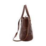 Borsa a tracolla da donna 100% pelle 5566-Marrone I Fratelli