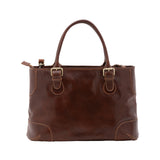 Borsa a tracolla da donna 100% pelle 5566-Marrone I Fratelli
