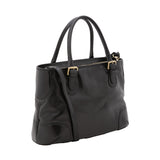 Borsa a tracolla da donna 100% pelle 5566-Nero I Fratelli