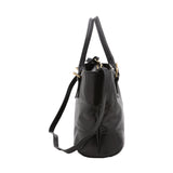 Borsa a tracolla da donna 100% pelle 5566-Nero I Fratelli