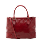 Borsa a tracolla da donna 100% pelle 5566-Rosso I Fratelli
