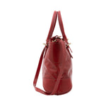 Borsa a tracolla da donna 100% pelle 5566-Rosso I Fratelli