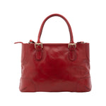 Borsa a tracolla da donna 100% pelle 5566-Rosso I Fratelli