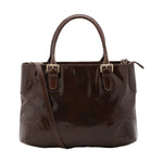 Borsa a tracolla da donna 100% pelle 5566-Tmoro I Fratelli
