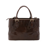 Borsa a tracolla da donna 100% pelle 5566-Tmoro I Fratelli