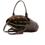 Borsa a tracolla da donna 100% pelle 5566-Tmoro I Fratelli