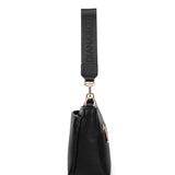 Borsa a spalla da donna 100% pelle vegana PU 703-1PT-BLACK Diana&co