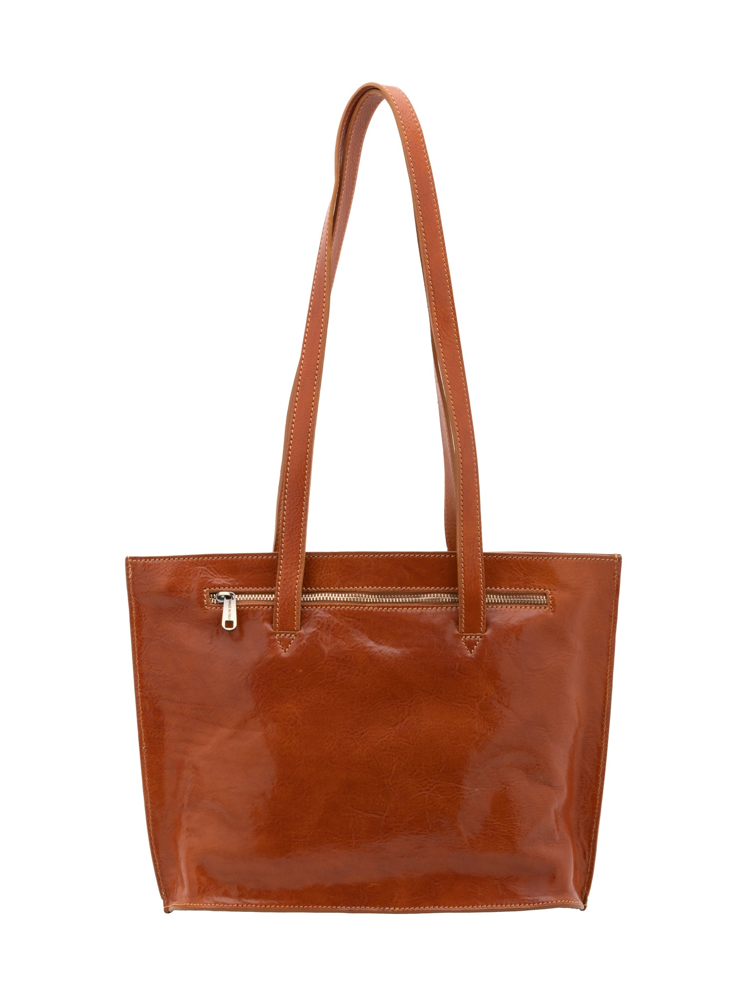 Borsa a spalla da donna 100% pelle 5572-Cognac I Fratelli