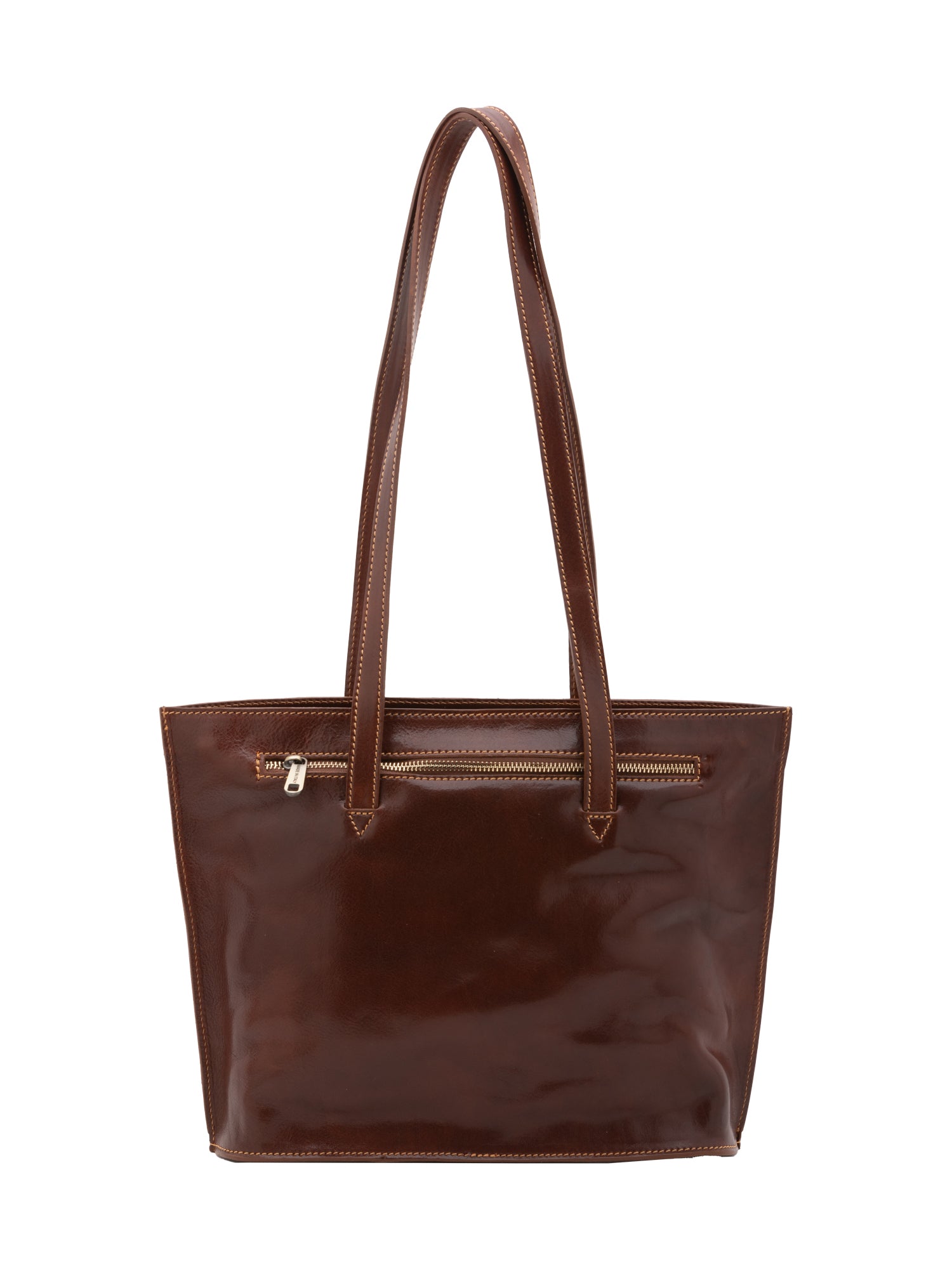 Borsa a spalla da donna 100% pelle 5572-Marrone I Fratelli
