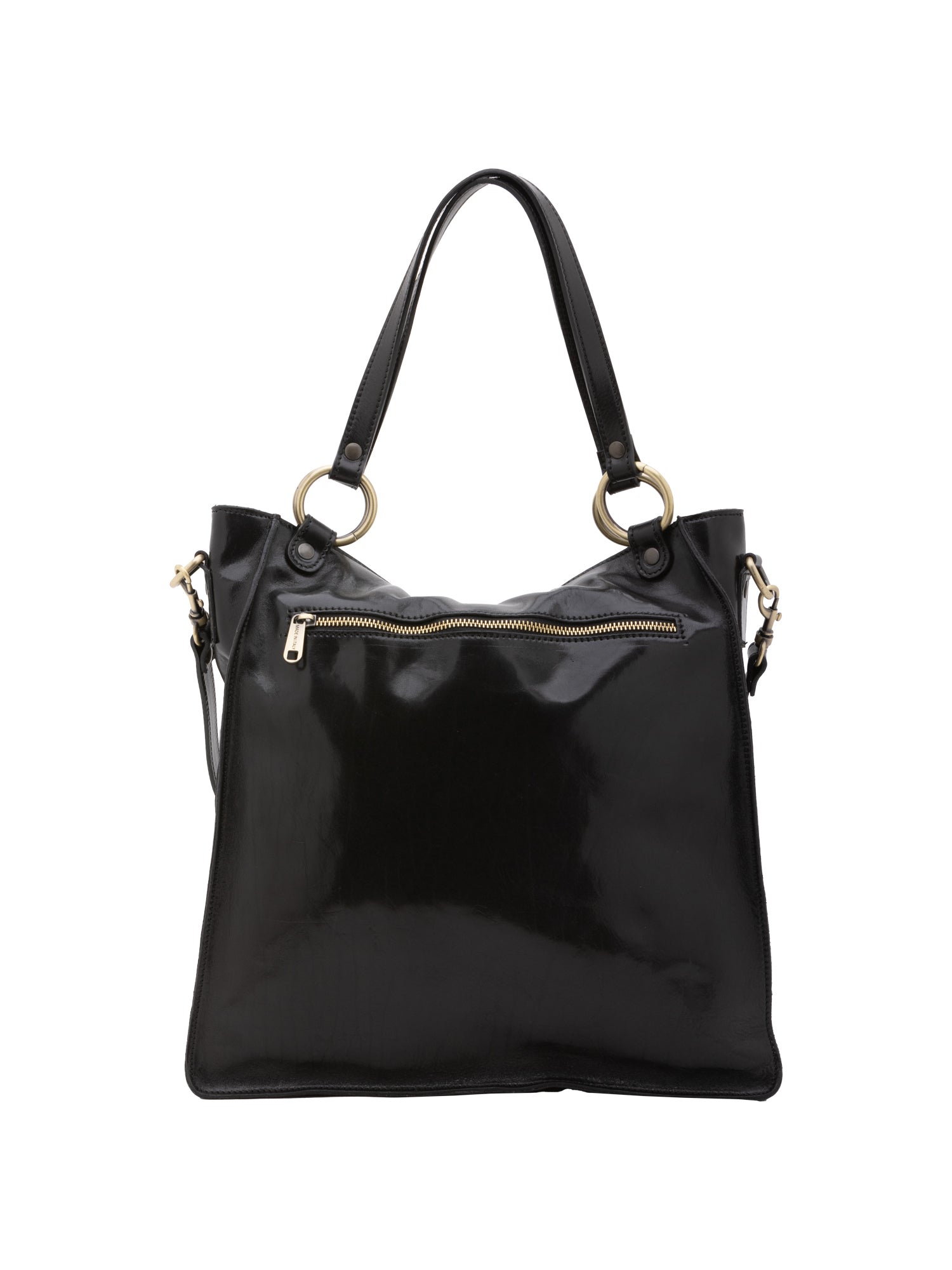 Borsa a spalla da donna Vera pelle 5574-Nero I Fratelli