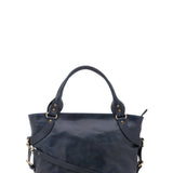 Borsa a mano da donna 100% pelle 5579-Blu I Fratelli