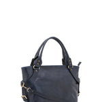Borsa a mano da donna 100% pelle 5579-Blu I Fratelli