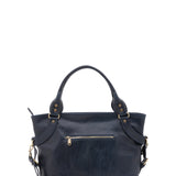Borsa a mano da donna 100% pelle 5579-Blu I Fratelli