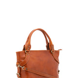 Borsa a mano da donna 100% pelle 5579-Cognac I Fratelli