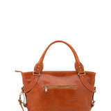 Borsa a mano da donna 100% pelle 5579-Cognac I Fratelli