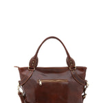 Borsa a mano da donna 100% pelle 5579-Marrone I Fratelli