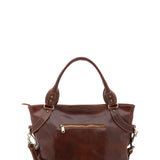 Borsa a mano da donna 100% pelle 5579-Marrone I Fratelli