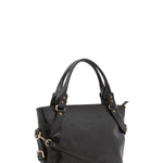 Borsa a mano da donna 100% pelle 5579-Nero I Fratelli