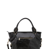 Borsa a mano da donna 100% pelle 5579-Nero I Fratelli