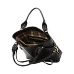 Borsa a mano da donna 100% pelle 5579-Nero I Fratelli