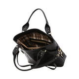 Borsa a mano da donna 100% pelle 5579-Nero I Fratelli