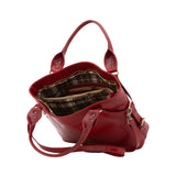 Borsa a mano da donna 100% pelle 5579-Rosso I Fratelli