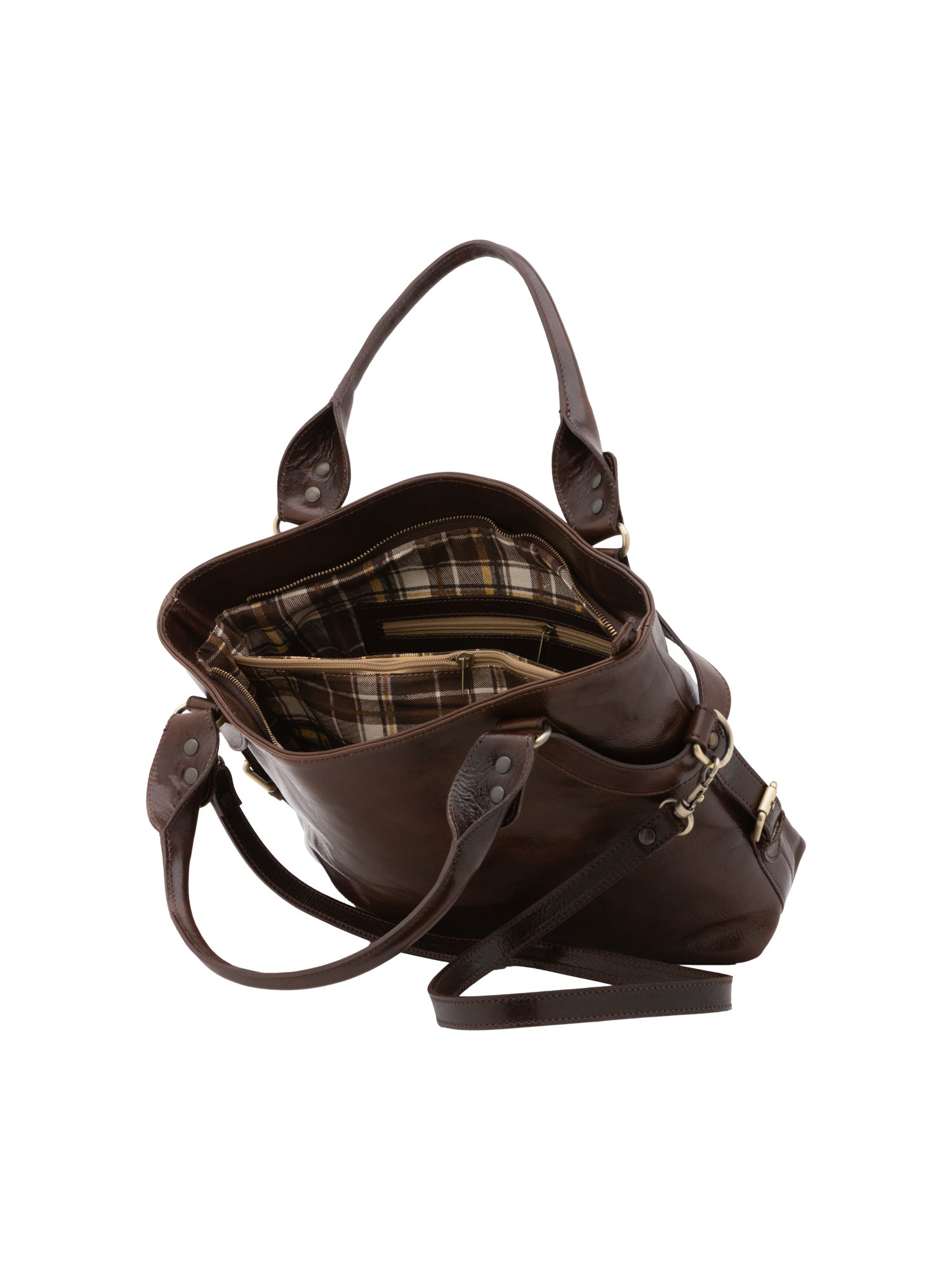 Borsa a mano da donna 100% pelle 5579-Tmoro I Fratelli