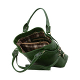 Borsa a mano da donna 100% pelle 5579-Verde I Fratelli