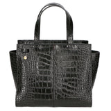 Ariana Borsa a mano da donna Vera pelle stampata cocco 05435-C28 NERO Gave Lux