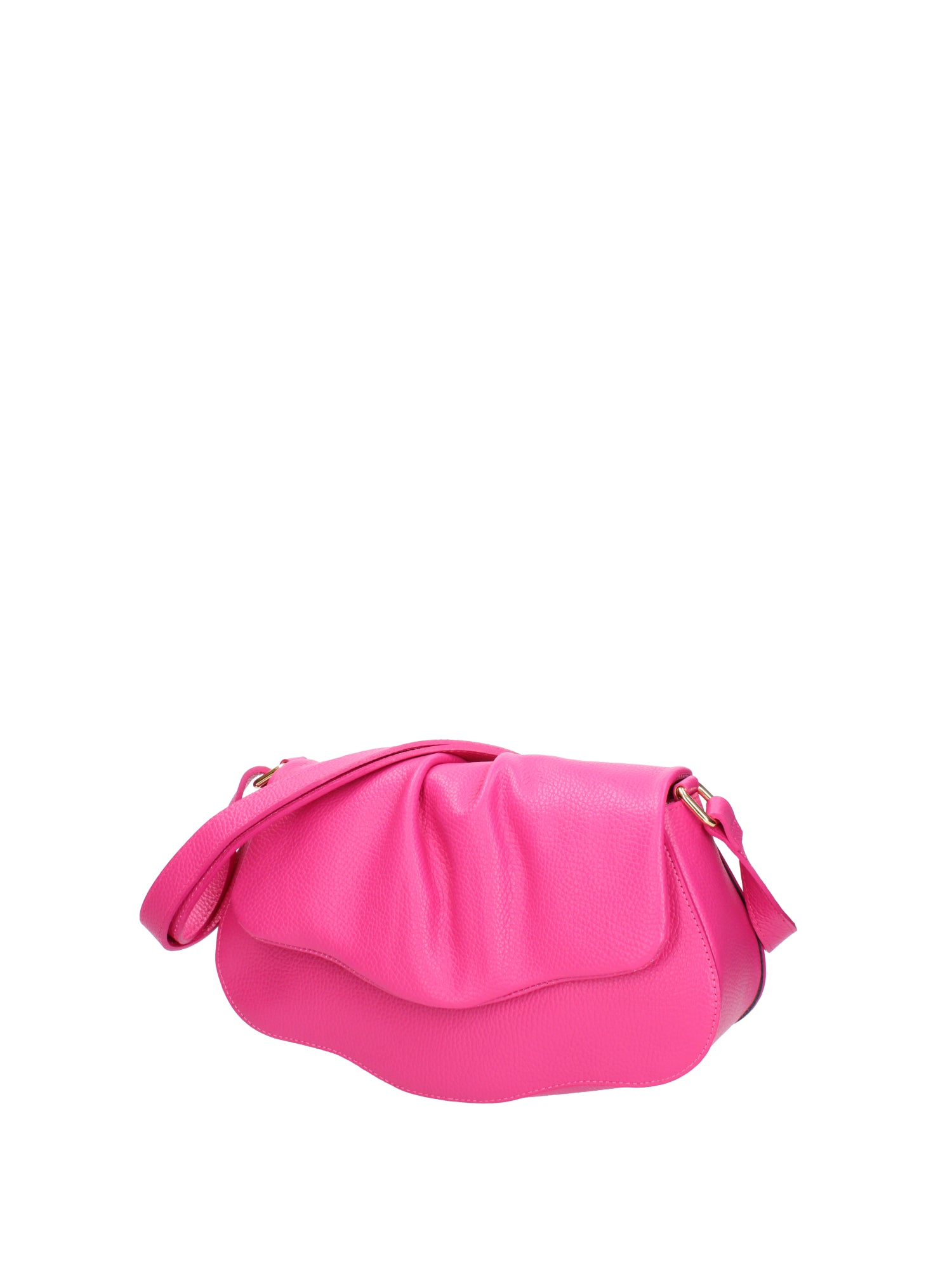 Borsa a spalla da donna Vera pelle 07152-D02 FUXIA Viola Castellani