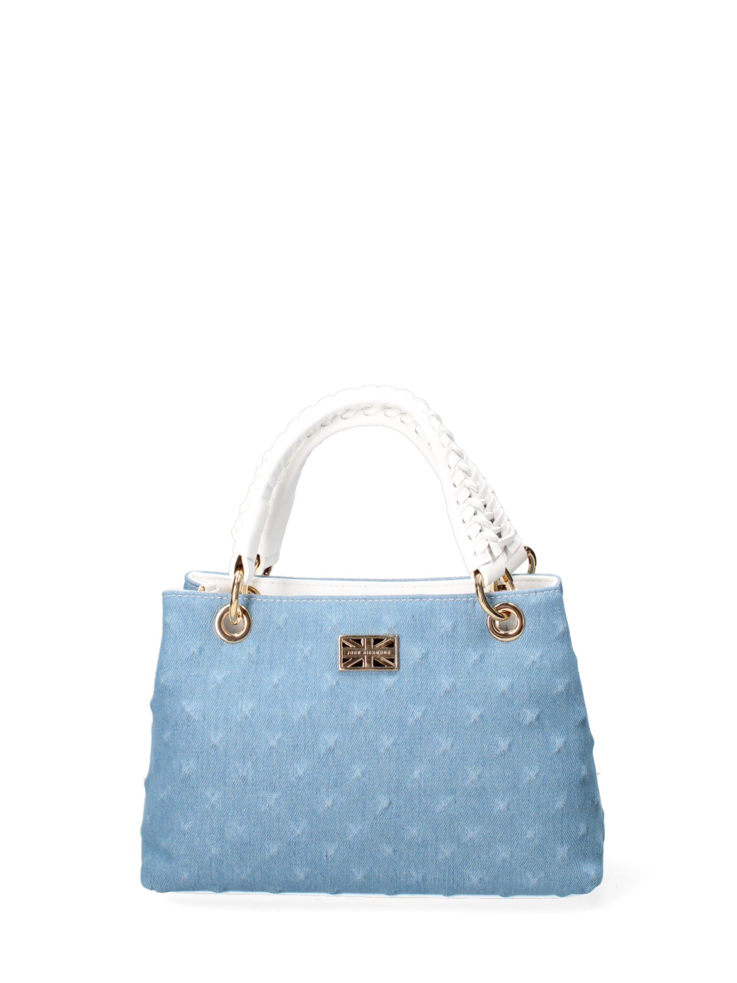 Borsa a mano da donna Vera pelle JR-W-1114JS-LIGHT JEANS-WHITE John Richmond