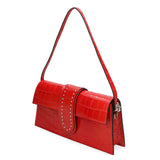 Alba Borsa a spalla da donna Vera pelle 04734-B58 ROSSO Gave Lux