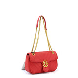 Borsa a tracolla da donna 100% pelle vegana PU GGB011RED Gabriella G Firenze