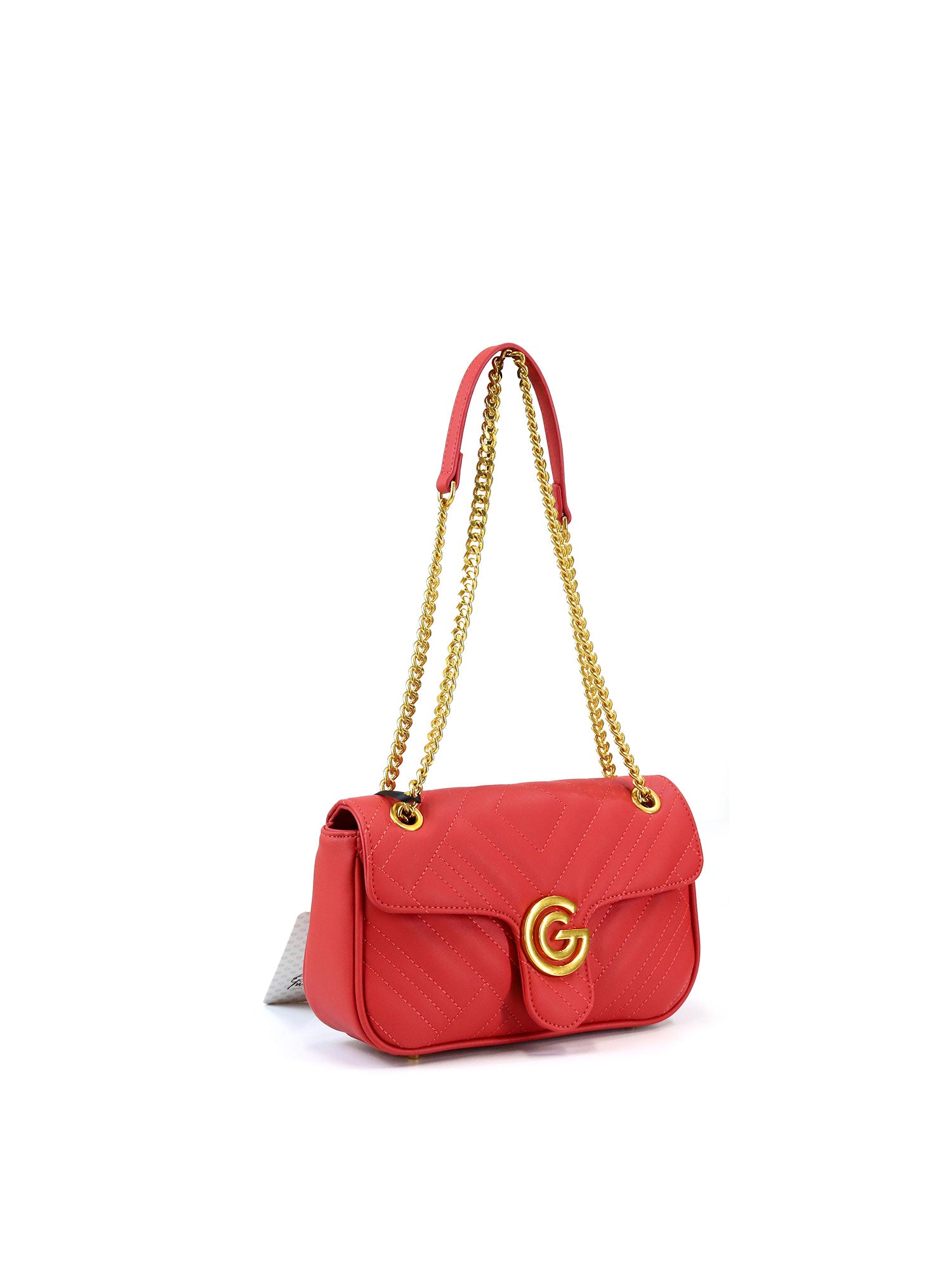 Borsa a tracolla da donna 100% pelle vegana PU GGB011RED Gabriella G Firenze