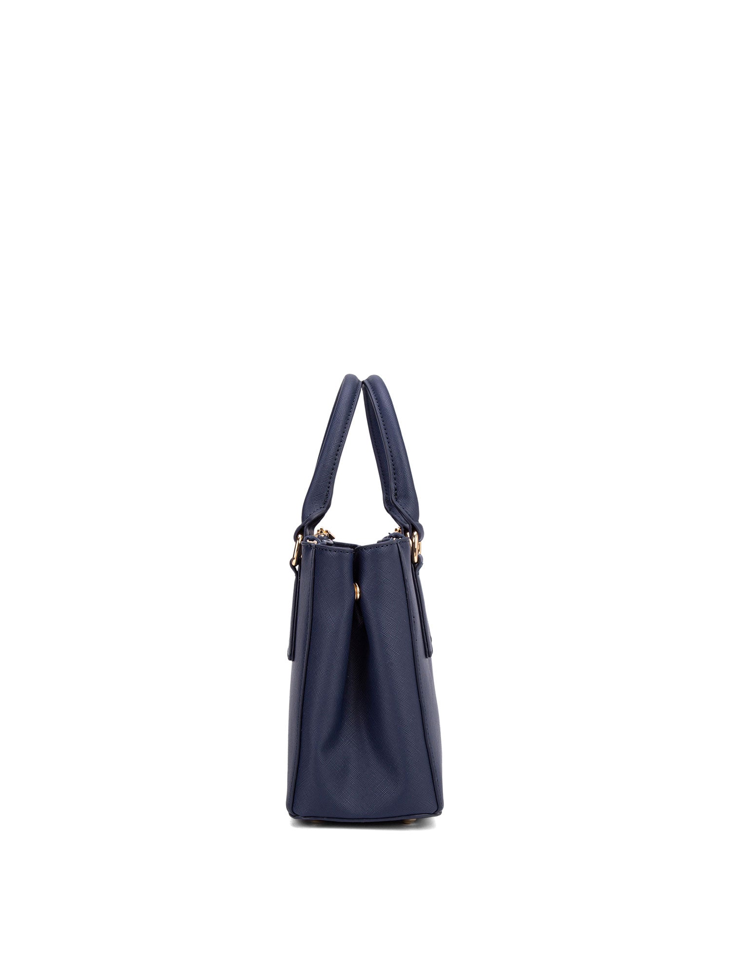 Borsa a mano da donna 100% pelle vegana PU 720-2PT-NAVY BLUE Diana&co