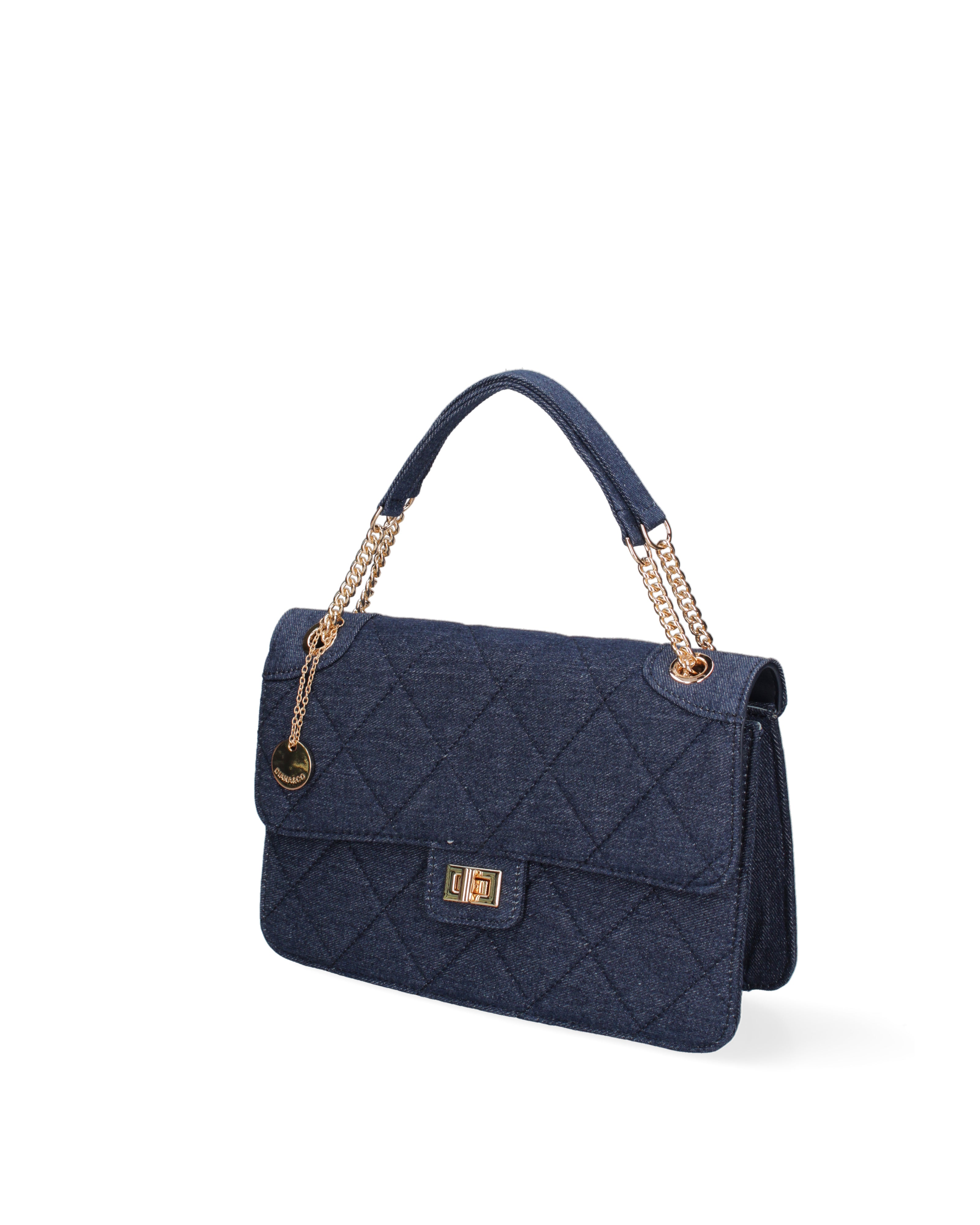 Borsa a spalla da donna Nylon & Ecopelle DC3533-2-NAVYBLUE Diana&co