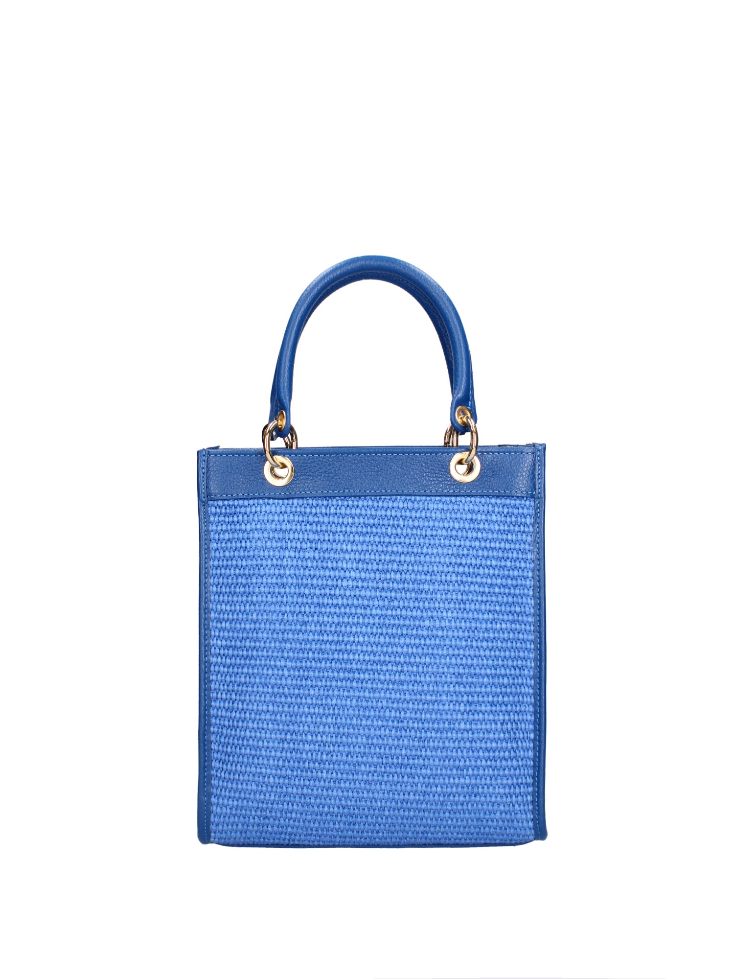 Borsa a mano da donna Misto pelle e tessuto 07149-D22 BLUETTE Roberta Rossi