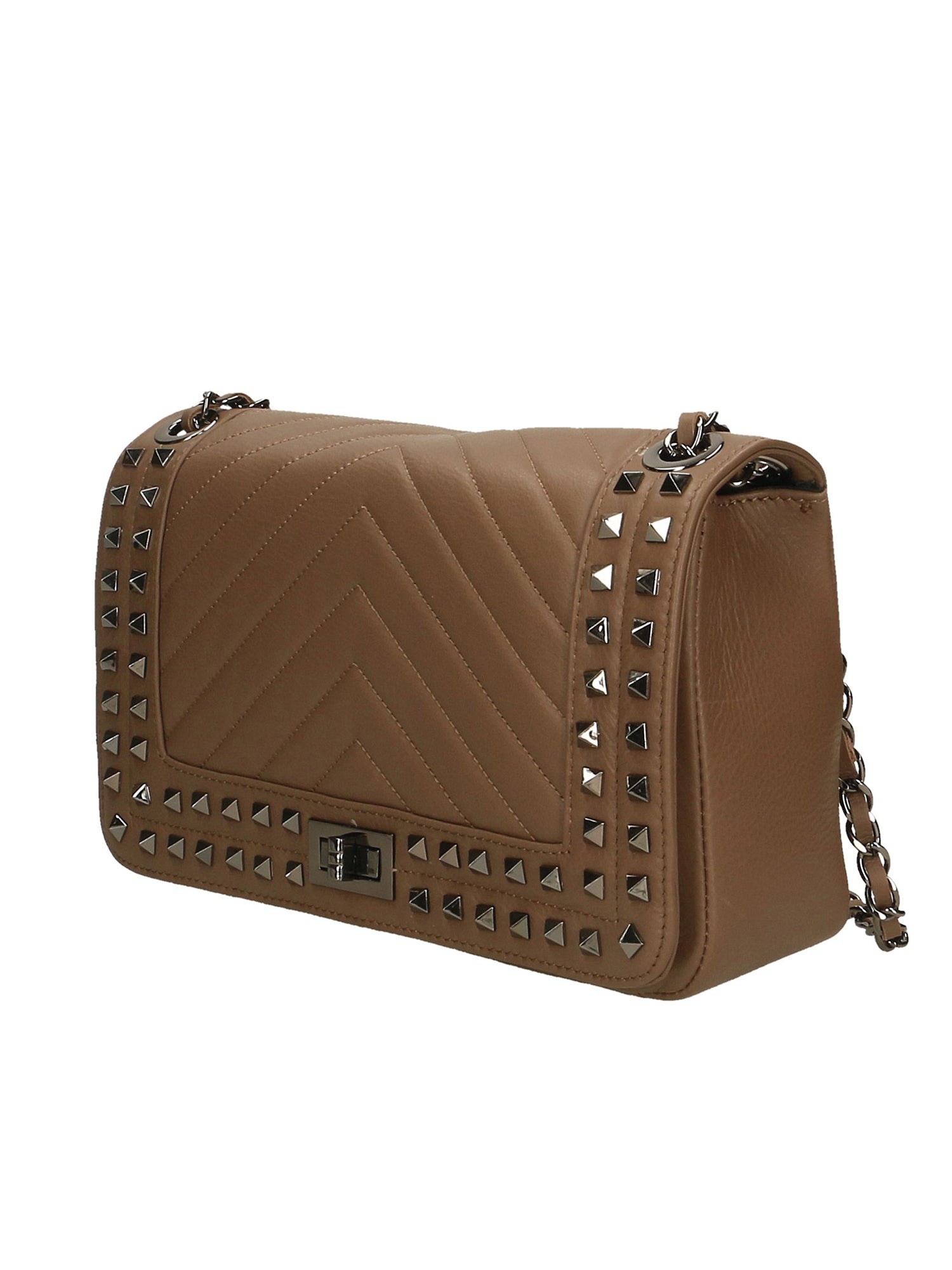 Bologna Borsa a spalla da donna Vera pelle 6590-TAUPE Gave Lux