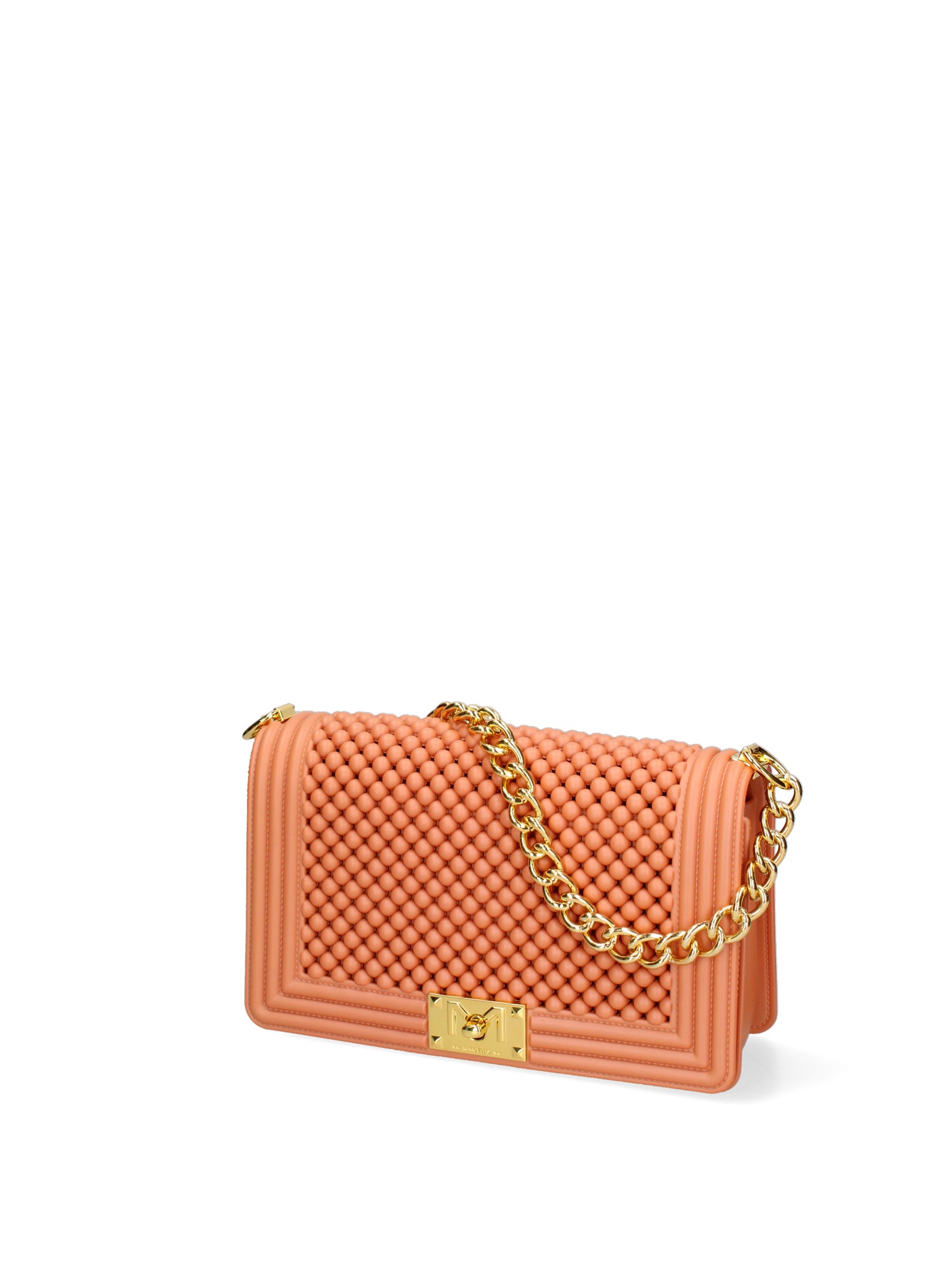 Borsa a mano da donna 100% Pvc FLAT-M-BALL 24-DARK RUST - GOLD Marc Ellis