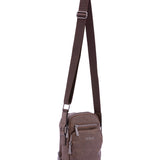 Borsa a tracolla da uomo Ecopelle BC1192-CAFFE' B Cavalli
